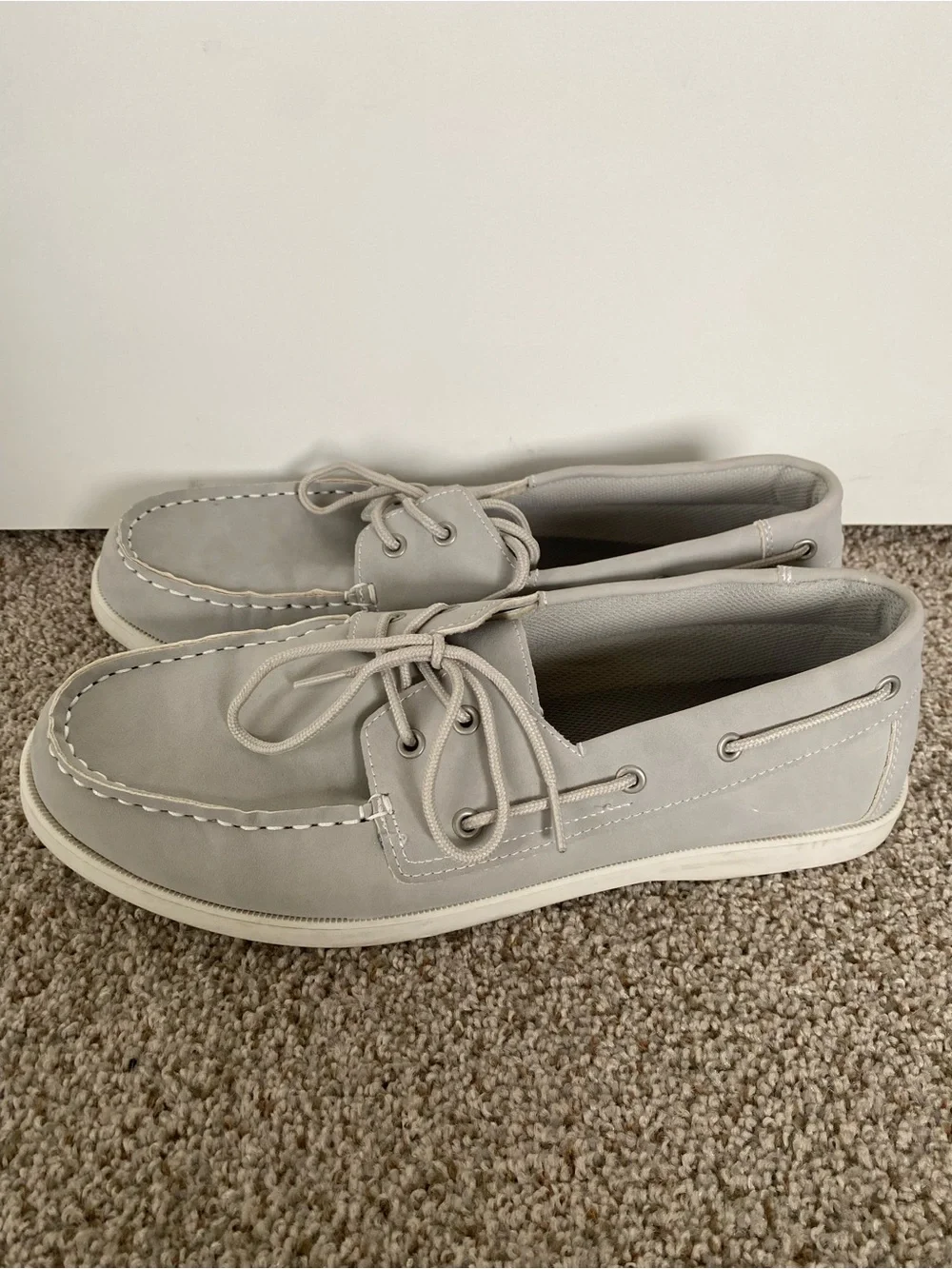 St. John's Bay Light Gray Men's Boat Shoes